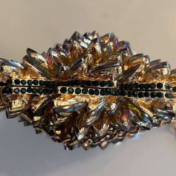 PINEAPPLE | Rhinestone Evening Clutch Purse with Gold chain-Vintage - Picture 4 of 13